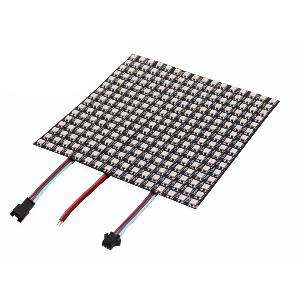 WS2812B RGB LED Digital Flexible Individually Addressable Panel Light WS2812 8x8 16x16 8x32 Module Matrix Screen DC5V