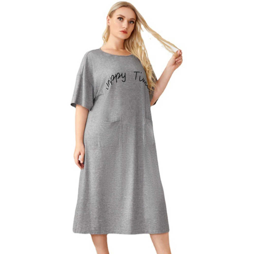 

Women Nightgown Sleepwear Plus Size Nightshirt Loose Comfy Sleep Dress Sleepshirt Soft Flare Sleeve Nightdress XCVDFW1