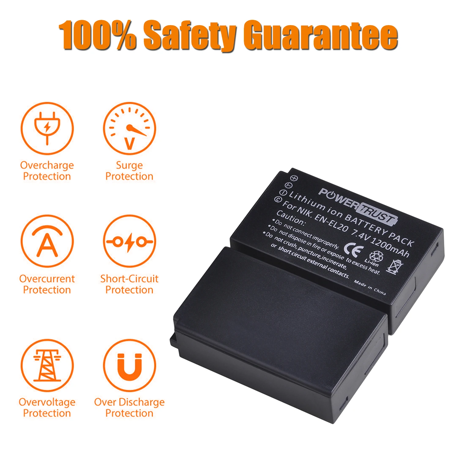 1200mAh EN-EL20 EN EL20 EN-EL20a Battery with Charger for Nikon Coolpix A 1 AW1, 1 J1, 1 J2, 1 J3, 1 S1, 1 V3 Camera