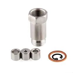 Universal M18x1.5 Straight Adjustable O2 Oxygen Sensor Spacer Extension Adapter Connector CEL Fix With Gasket Car Accessories
