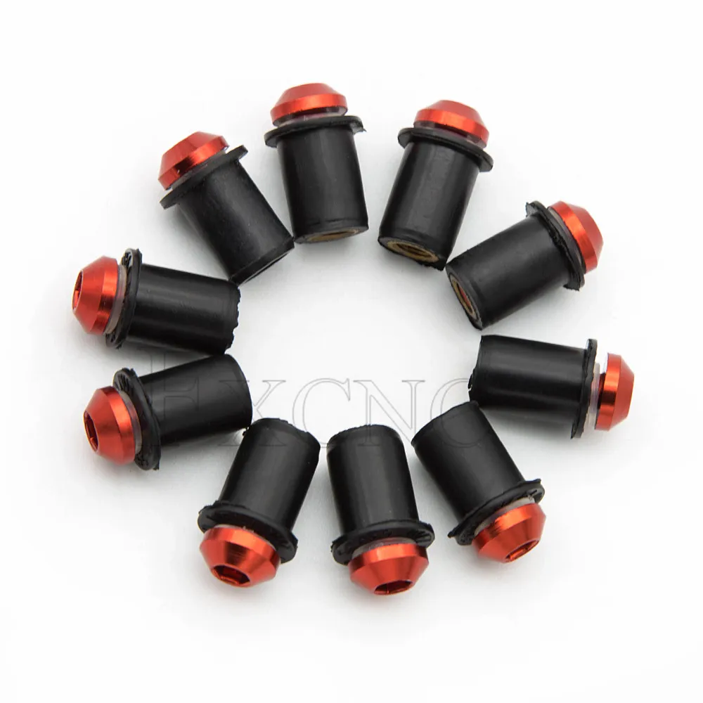 10Pcs Universal Zubehör M5x16mm Motorrad Windschutz Schrauben Windschutzscheibe Schrauben Kit Für Honda Suzuki Kawasaki Yamaha