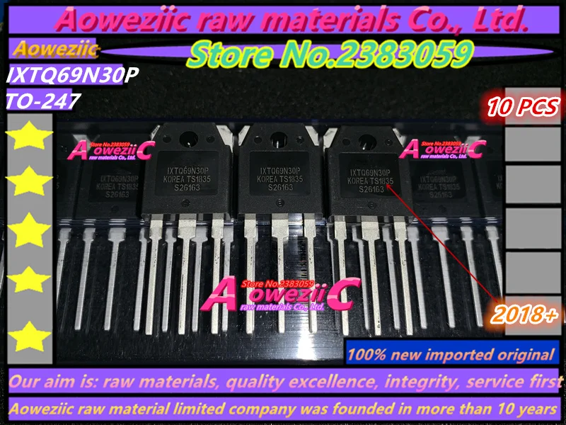 Aoweziic-オリジナルの輸入部品,2018 100%,新しい,ixtq69n30p 69n30,-247 mosfet 69a 300v