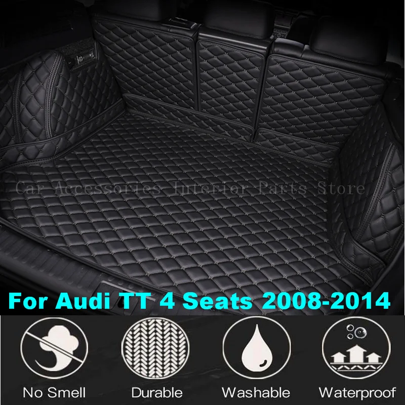 

Car Trunk Mat For Audi TT 4 Seats 2008 2009 2010 2011 2012 2013 2014 Auto Waterproof Interior Accessories Cargo Styling Leather