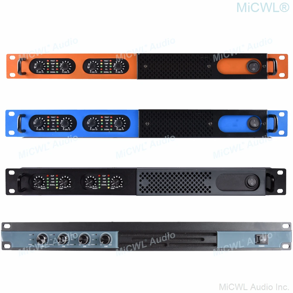 MiCWL 6400W Digital Powe Amplifier Pro 4 Channel 6400 Watt AMP For Stage Studio DJ Karaoke Drive Large 4 Speaker