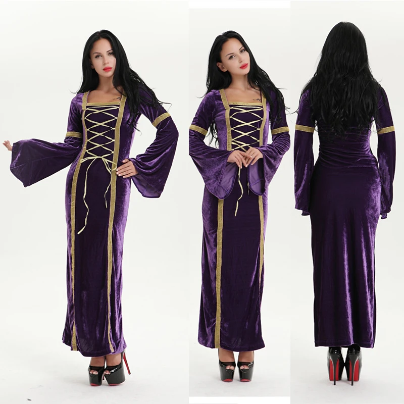 

High quality Medieval Retro Victorian Halloween Fancy Dress Costumes for Women Adult Party Cosplay Medieval Costumes