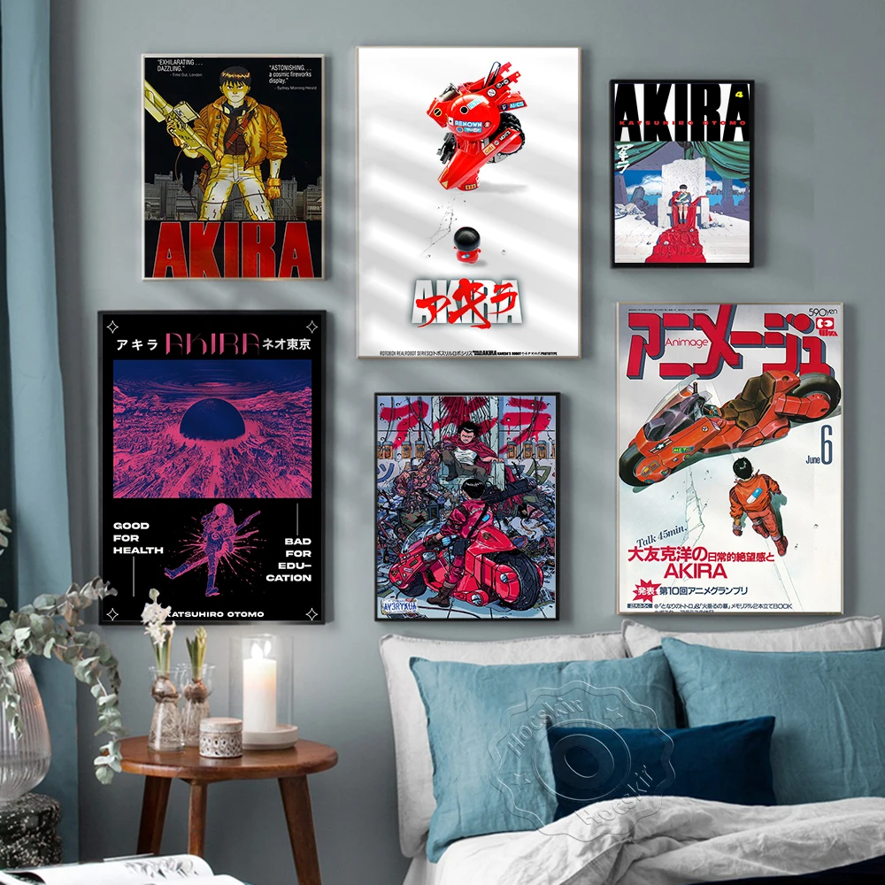 Japanese Anime Movie Akira Poster Children Room Decoration Gift Red Fighting Wall Art Canvas Picture for Kids Bedroom Decorative