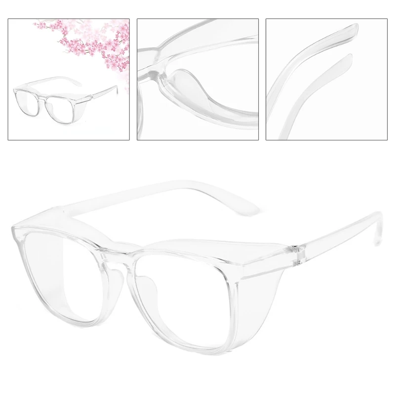 Vented Safety Goggles Clear Eye Protection Anti Fog Glasses Protective Anti Dust Eyewear Lab Workplace Outdoor Riding
