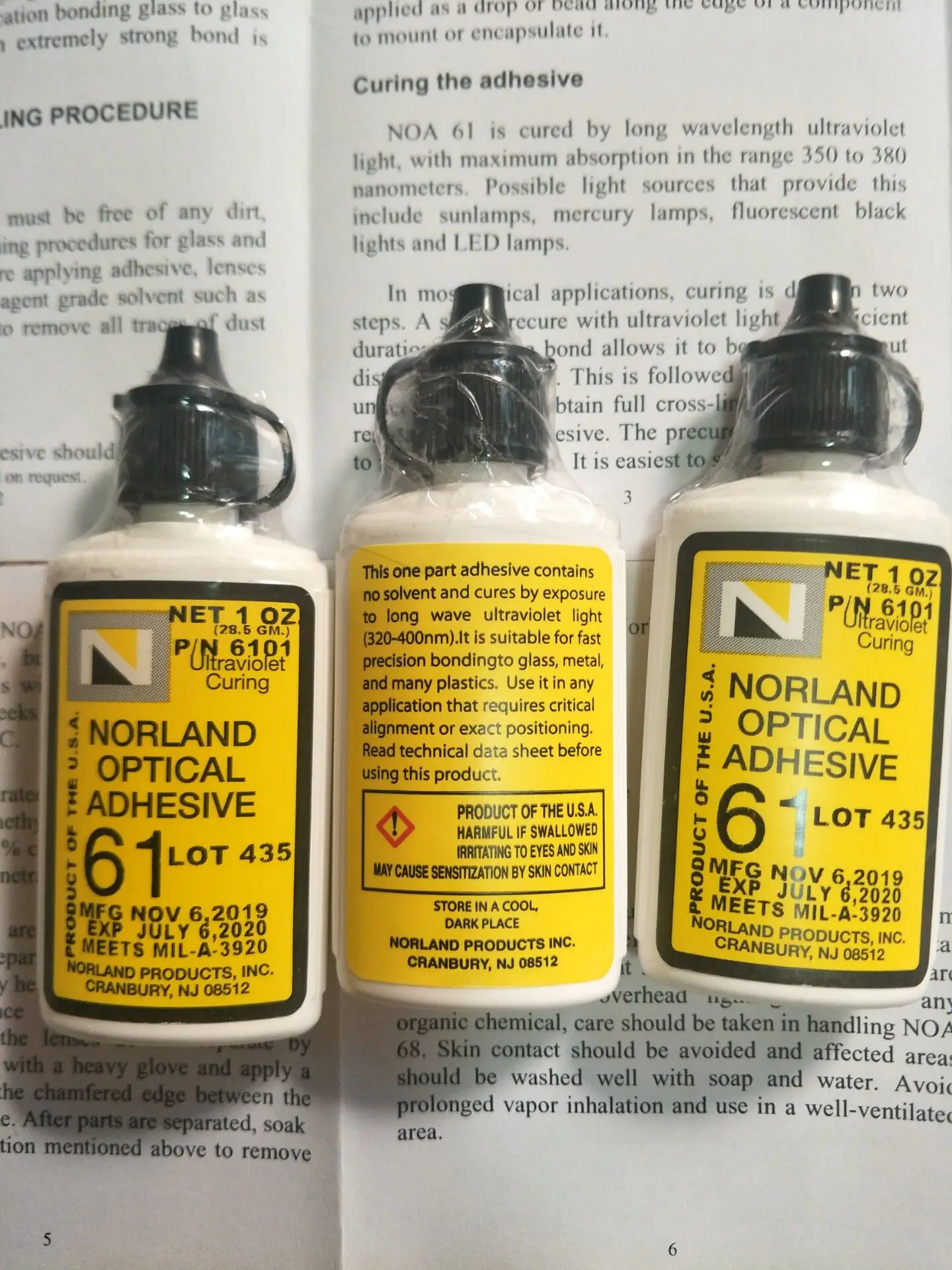 1 pcs Norland NOA61 ultraviolet UV glue/UV curing NOA61 glue