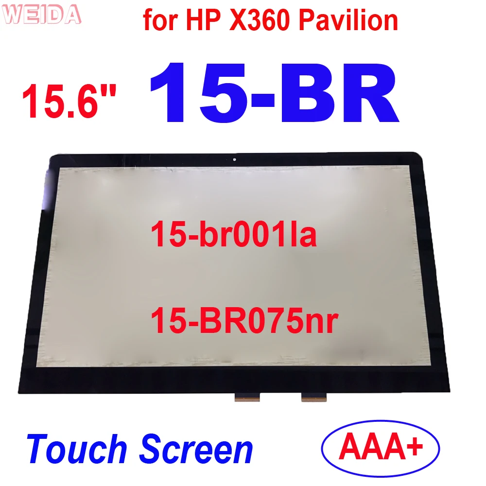 

AAA + 15,6-дюймовый сенсорный экран для HP X360 Pavilion 15-BR 15T-BR000 15 BR Series, сменный преобразователь сенсорного экрана для HP 15-BR Touch