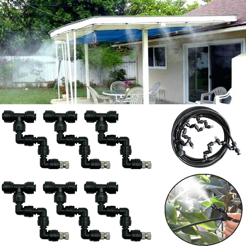 

1~6Pcs Adjustable Misting Nozzles Garden Greenhouse Irrigation System Fogger Sprinkler Aquarium Reptile Humidity Spray Fogger