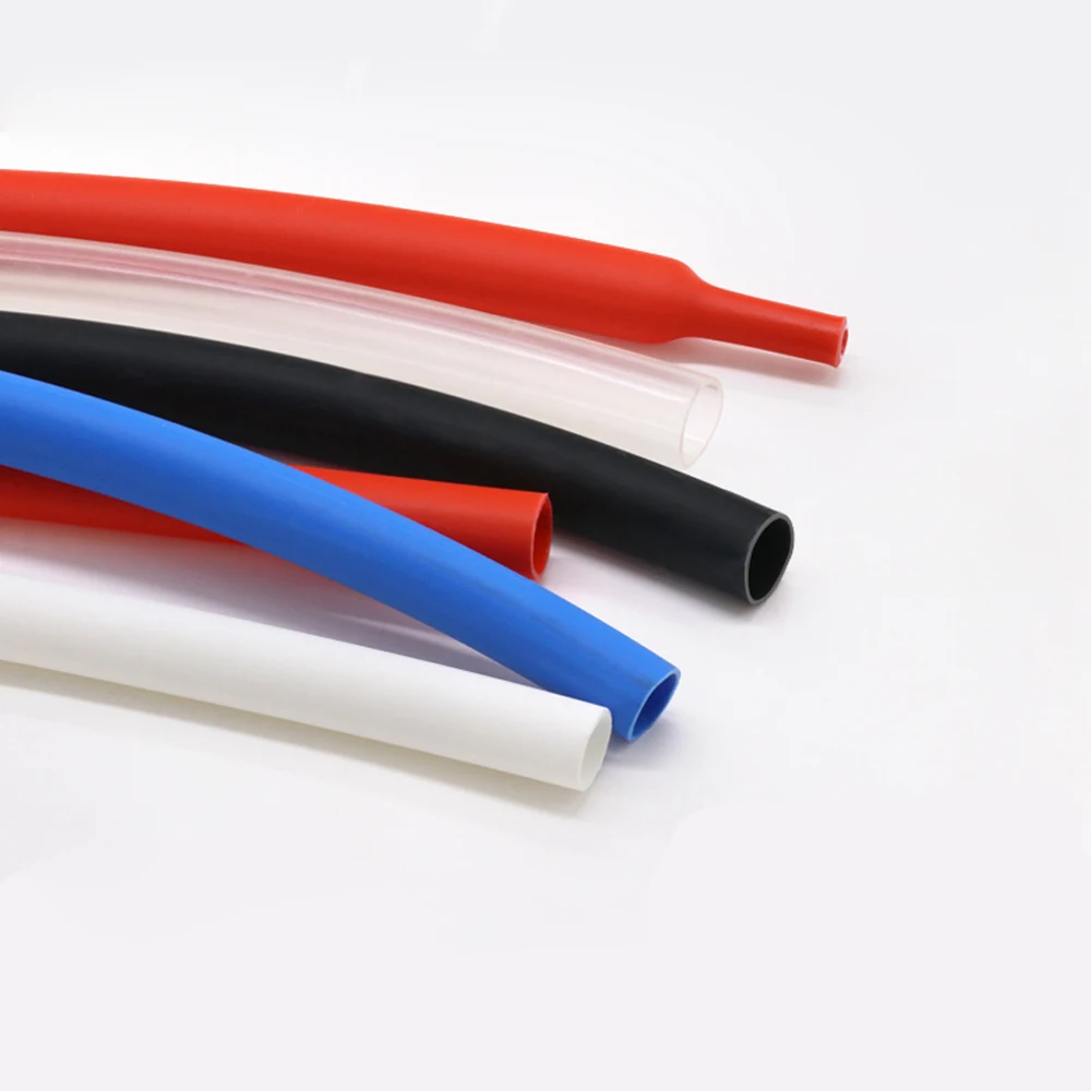 1M 3M 5M 10M 50M Φ6mm 4:1 Glue Lined Heat Shrink Tube Waterproof Shrinkable Tubing - Black Blue Transparent Red White