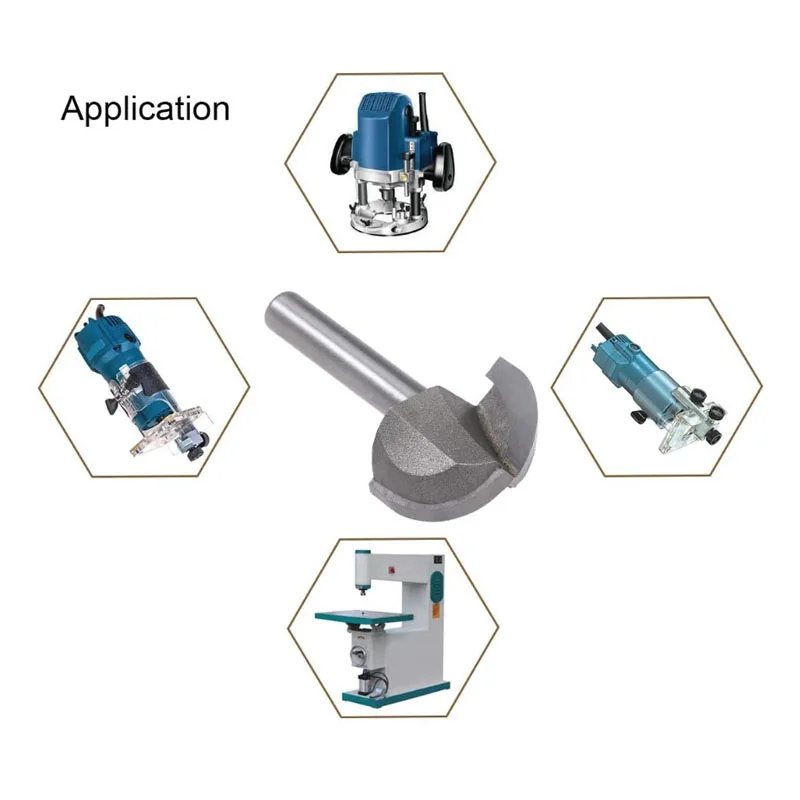 Ponta de carboneto de 2 flautas, haste de aço de 1/4 polegadas, ponta redonda, pacote de 5