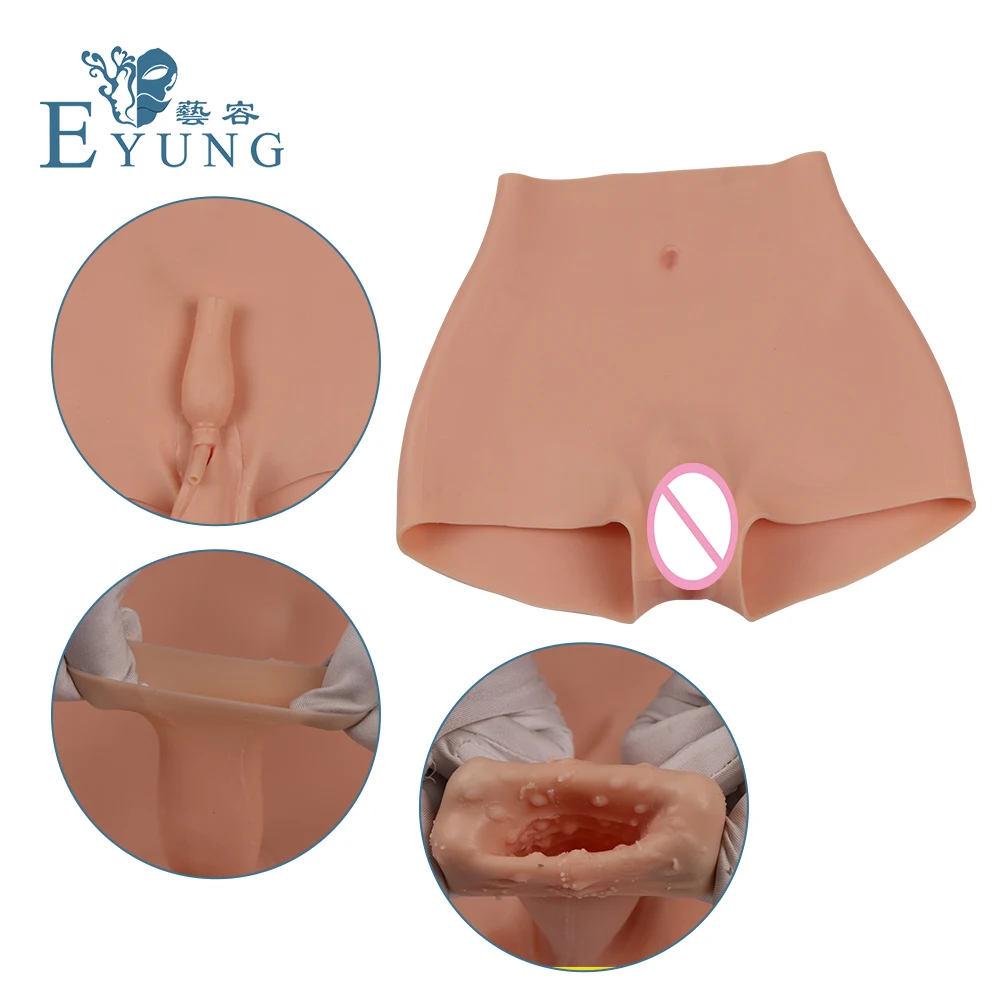 Eyung Sissy Crossdresser Drag Queen Silicone Realistic Vagina Panties Hip Buttock Lift Underwear With Penetrable Vagina Pussy