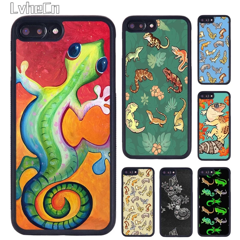 Lizards Geckos Phone Case For iPhone 14 15 13 12 Mini X XR XS Max Cover For Apple 11 Pro Max 6S 8 7 Plus SE2020 Cover