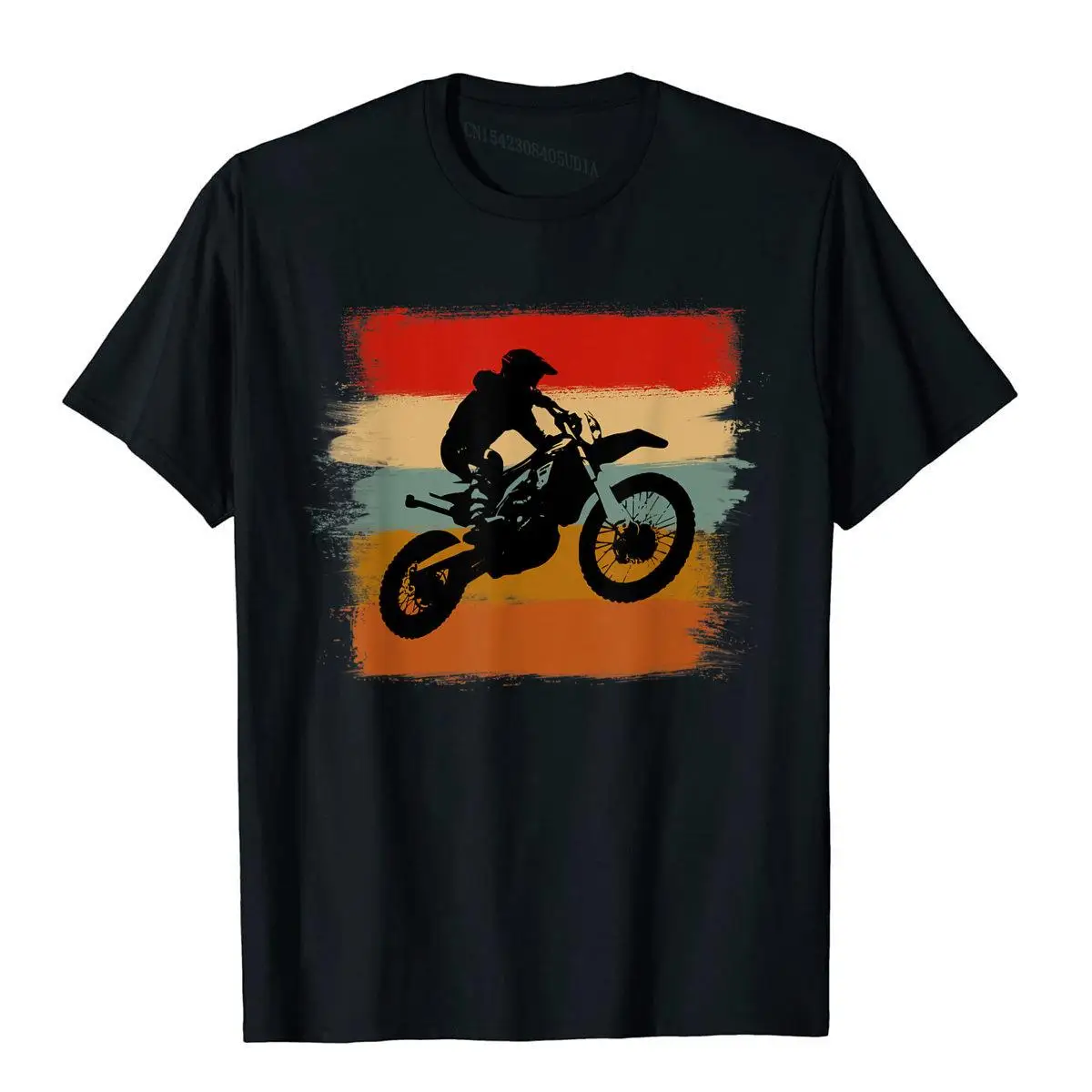 Motocross Vintage Dirt Bike Retro Stripes Enduro T-Shirt Cotton Male Tops Shirts 3D Printed T Shirt Fashionable Special