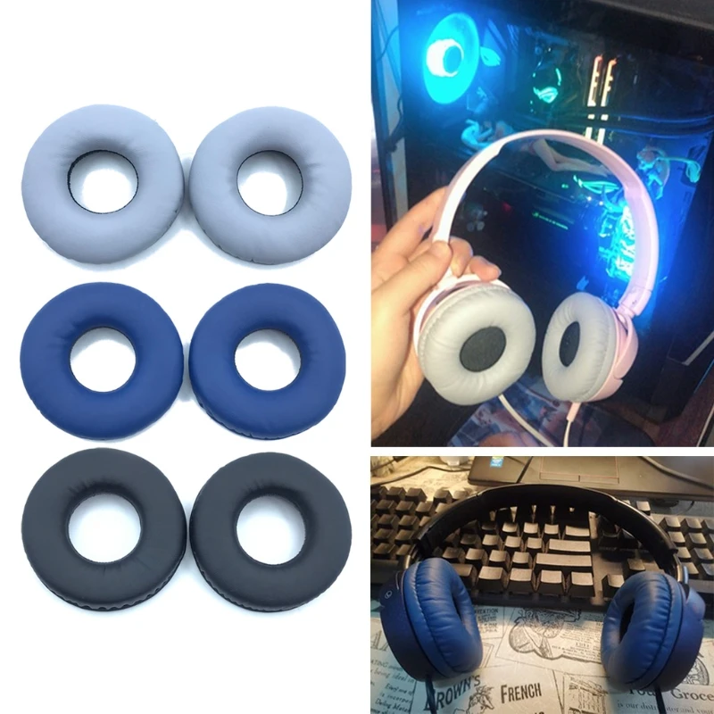 استبدال وسادات الأذن وسادة بطانة للأذن وسادة من اسفنج الفوم إصلاح أجزاء متوافق مع WH-CH500 510 ZX330B استبدال شعاع الرأس