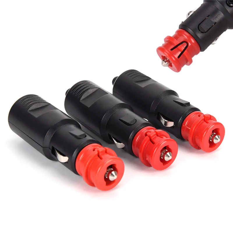 Hot! Universal 12V-24V Car Cigarette Lighter Plug Socket Power Plug Connection Male Adaptor Connectors