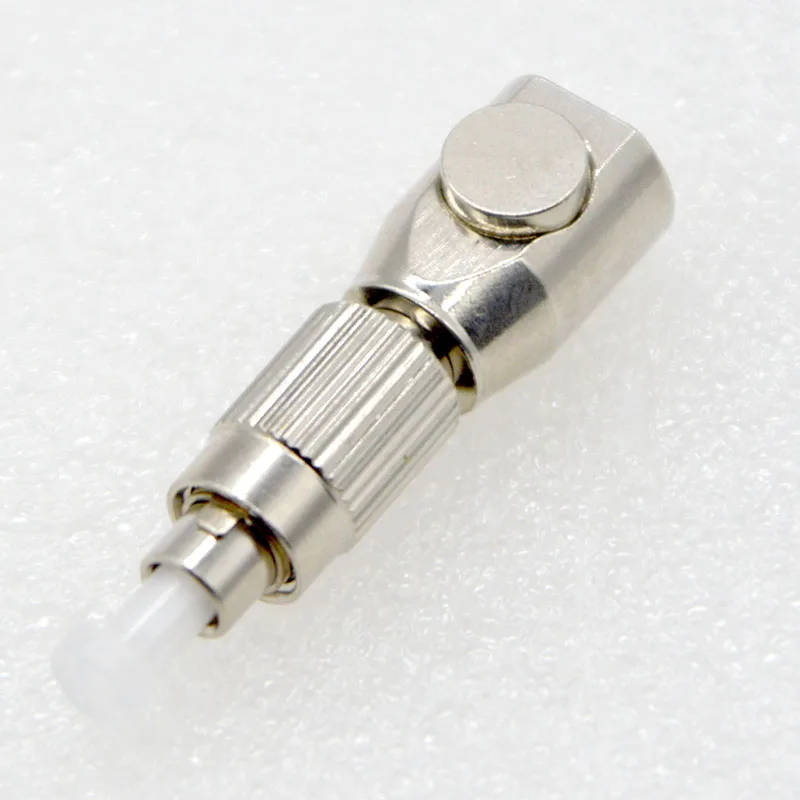 1pcs New Optical Fiber Adapter Connector FC Silver Round Bare Fiber Flange Temporary OTDR Test Coupler Free Shipping To Russia