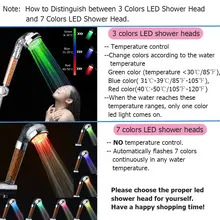 LED shower head with color change and temperature sensor #6