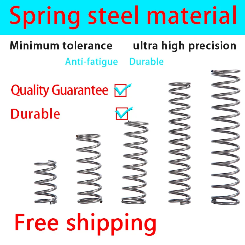 Release Spring Pressure Spring Compressed Spring Wire Diameter 0.6/0.7mm, Outer Diameter 3-12mm Return Spring 10 Pcs