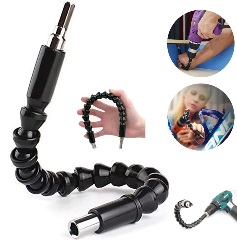 Flexible Electric Drill Screwdriver Bit Multifunctional Universal Snake Hose Cardan Shaft Connection Soft Extension Rod Link