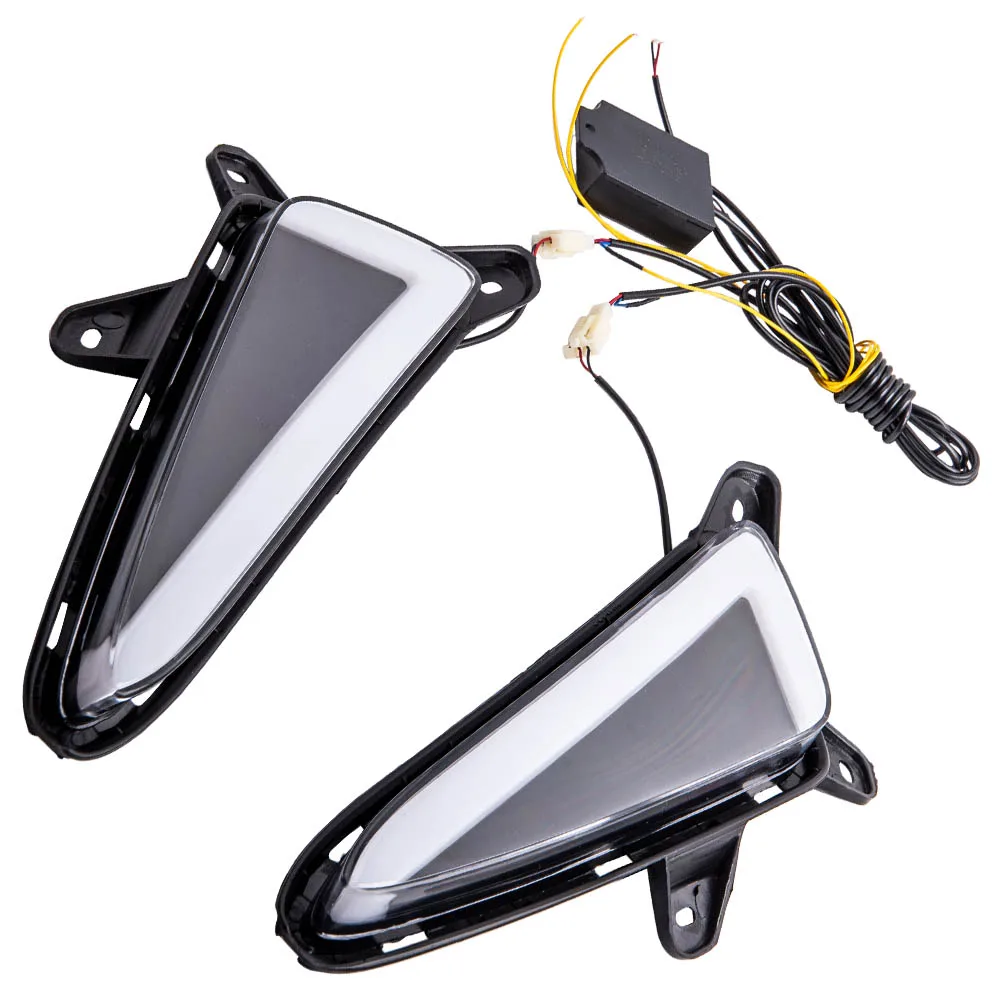 

For Toyota CHR 2016-2019 DRL Daytime Running Fog Light Yellow Turn Signal Lamp
