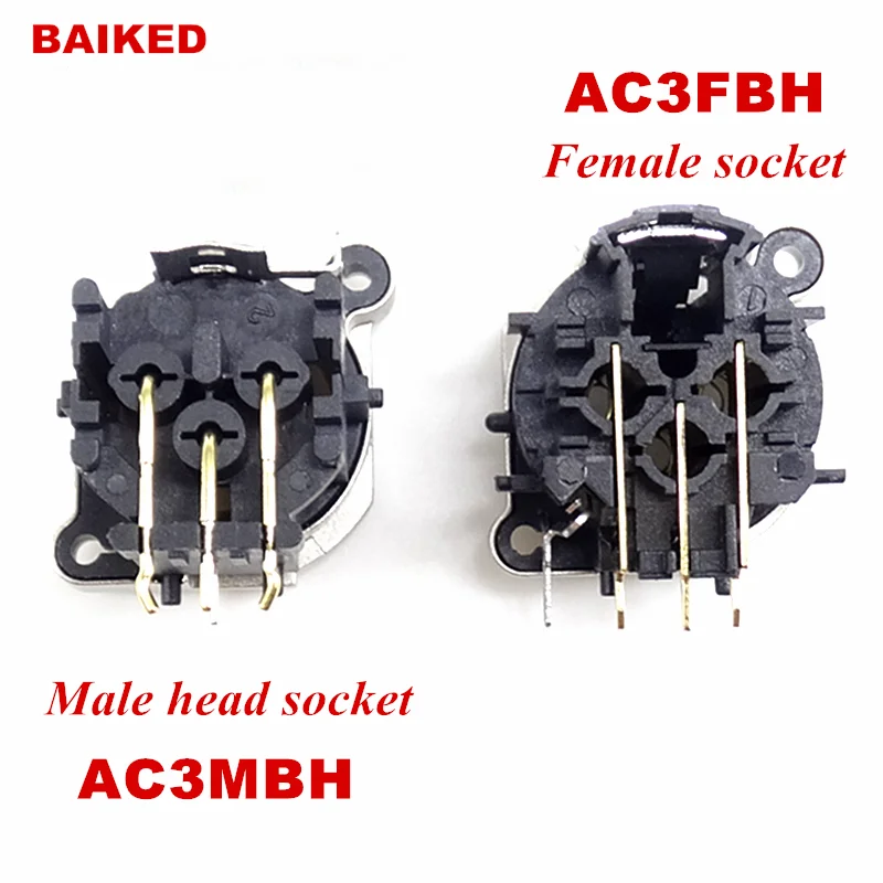 AC3FBH female head AC3MBH male head 3 Position Circular Connector Plug gold-plated audio plug balancing XLR Video Connectors