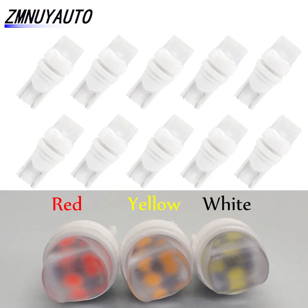 10PCS T10 194 168 501 LED 5730 Chip Led Car Tail Side Bulb Auto Interior Dome Reading Lamp 5W5 Wedge Parking Lights 12V W5W