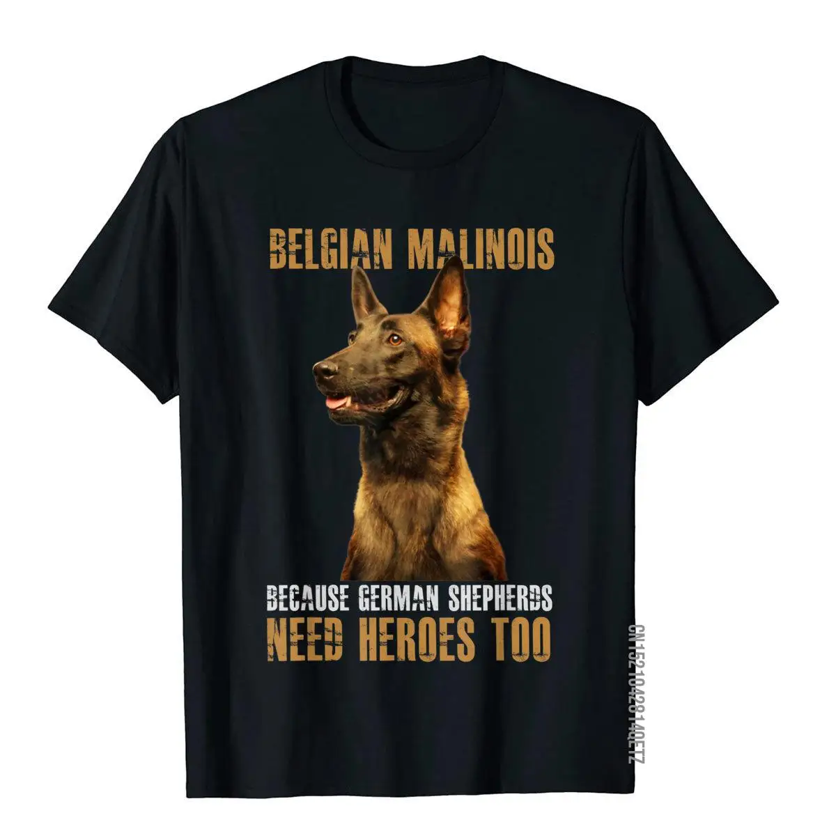 Belgian Malinois American Flag Funny T-Shirt Dog Gift T-Shirt Tops Shirt Fitted Gift Cotton Men\'s Top T-Shirts Fashionable