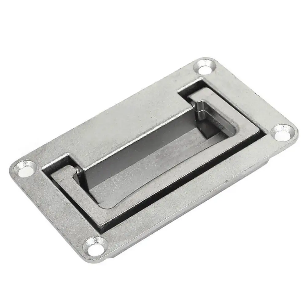 1 PCS 9.5cm x 6cm Metal Rectangle Shaped Recessed Folding Pull Handle Grip