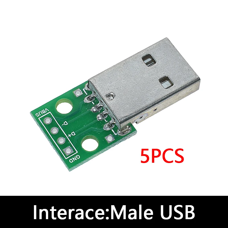 USB Male Connector / MINI MICRO USB to DIP Adapter female connector 2.54 Connector B Type-C USB2.0 3.0 Female PCB Converter