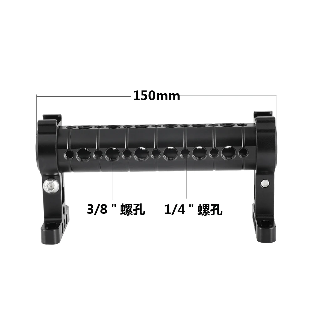 Kayulin Video maniglia superiore azione stabilizzante regolazione a doppia estremità impugnatura per formaggio con adattatore per montaggio a due maniglie per gabbia per videocamera