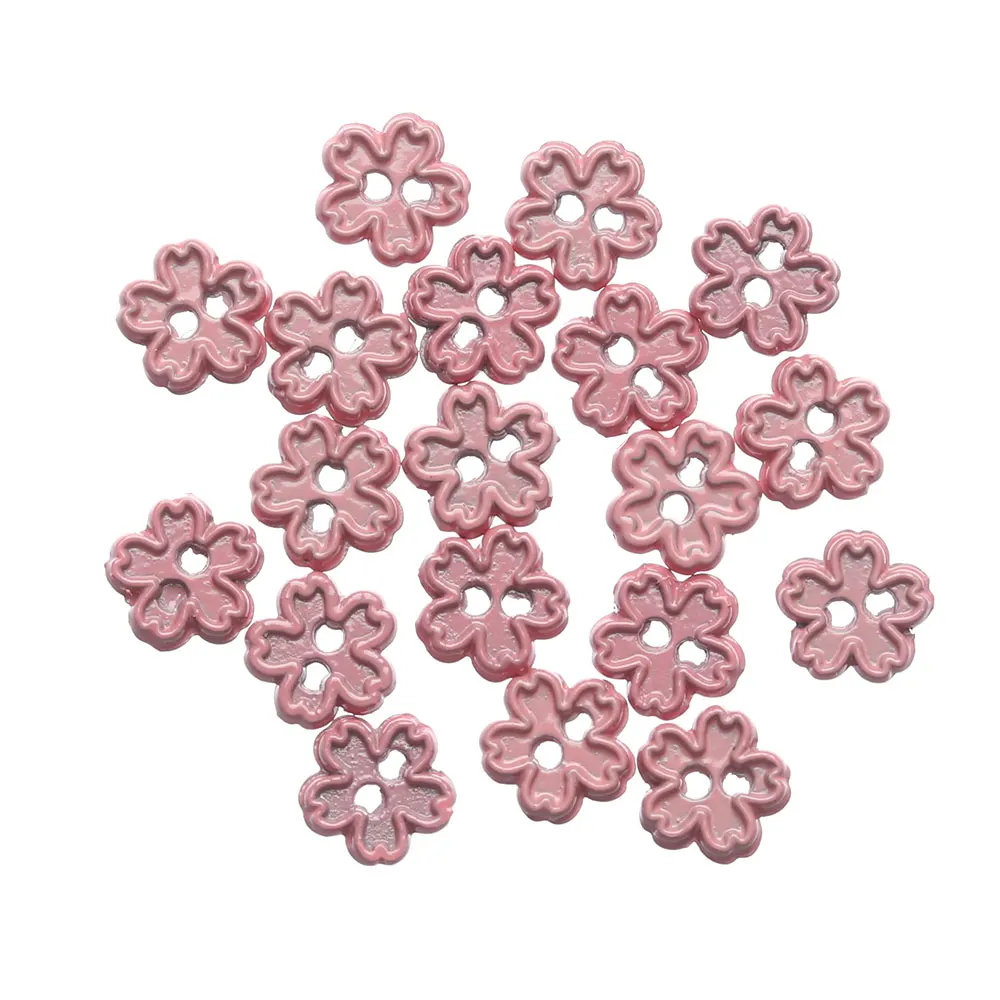 20Pcs 4mm Mini Buttons Flower Shape Metal Buckle Doll Clothes Buckles DIY Sewing Material Dolls Clothing Accessorie