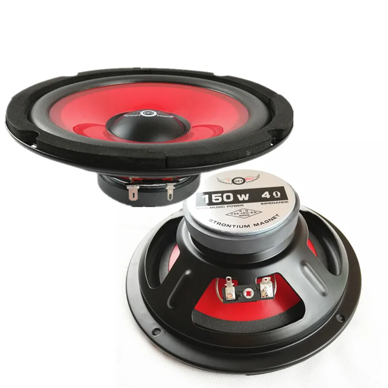 2pcs/Lot 165mm Waterproof 6.5 Inch I KEY BUY Car Audio Loudspeaker 4 Ohm Red Injection Cone Foam Edge Full Range Speaker