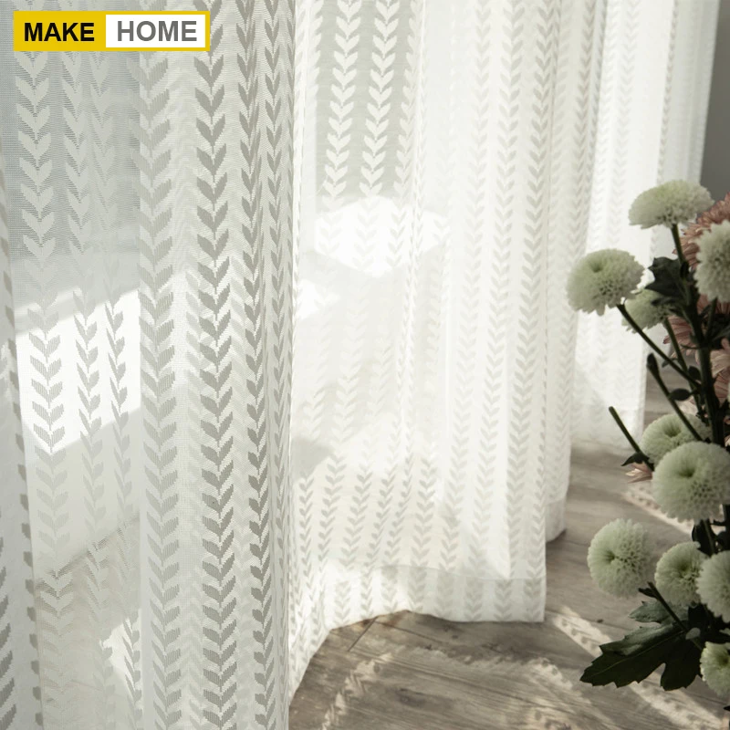 Leaves Jacquard Tul… - image