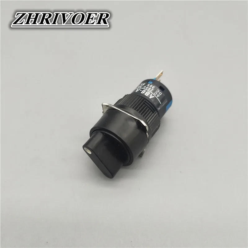 16mm LA16Y-11X/2 LA16Y-22X/3 Rotary Switch Knob Round Button 2/3 Positions  Self-locking/Latching 1NO1NC 2NO2NC Selector