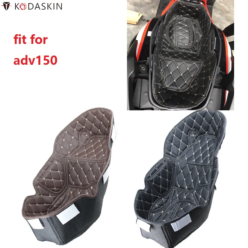 

KODASKIN PU Leather Rear Trunk Cargo Liner Protector Motorcycle Seat Bucket Pad Accessories for adv150 ADV 150