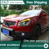닛산 2007-2016 용 헤드 라이트 Qashqai DRL 주간 주행 등 헤드 램프 LED 바이 제논 전구 안개등 자동차 액세서리 5