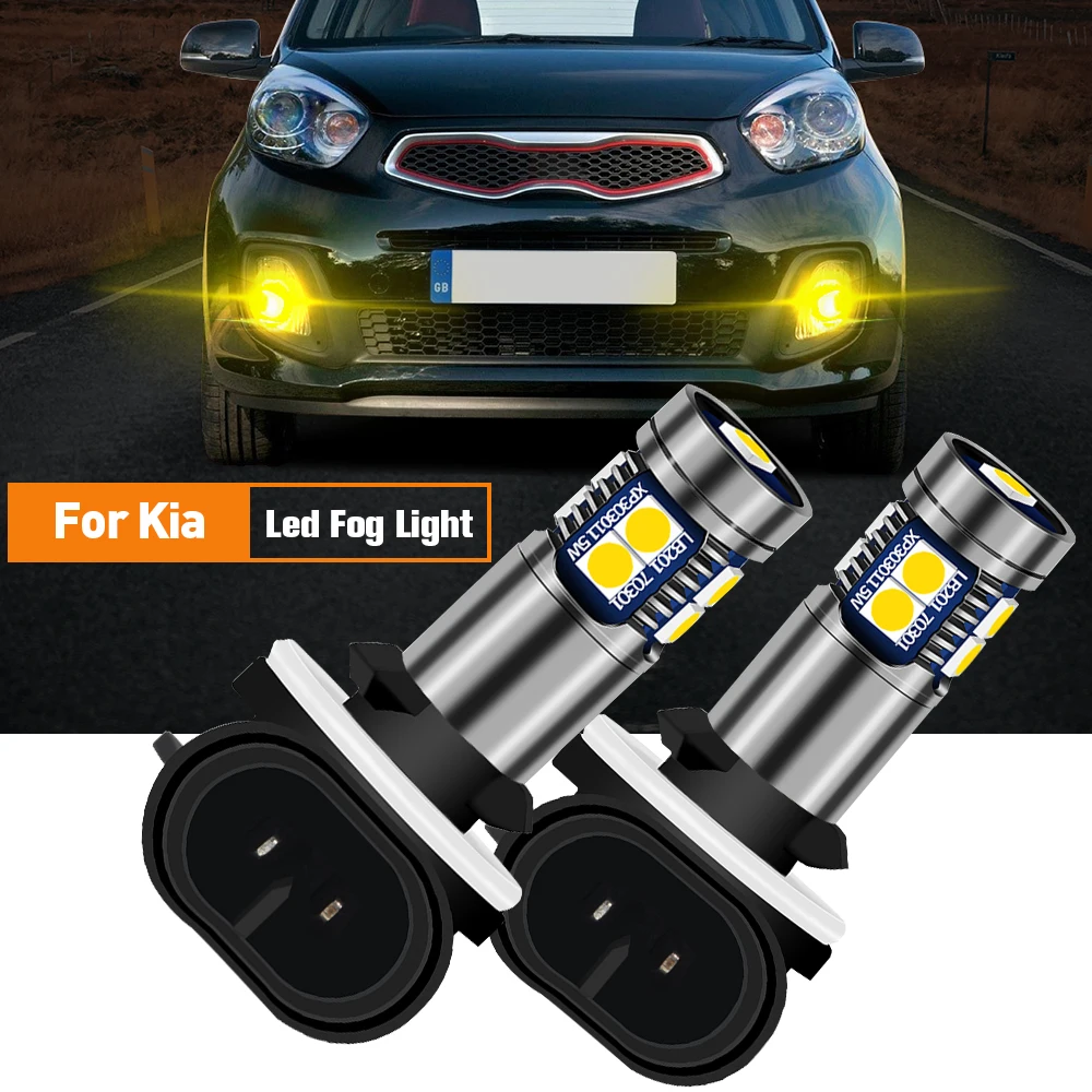 

2pcs LED Fog Light Blub Lamp 881 H27W Canbus For Kia Carens Ceed Magentis Picanto Rio 2 Sedona Sorento 1 Soul Sportage 3 Cerato