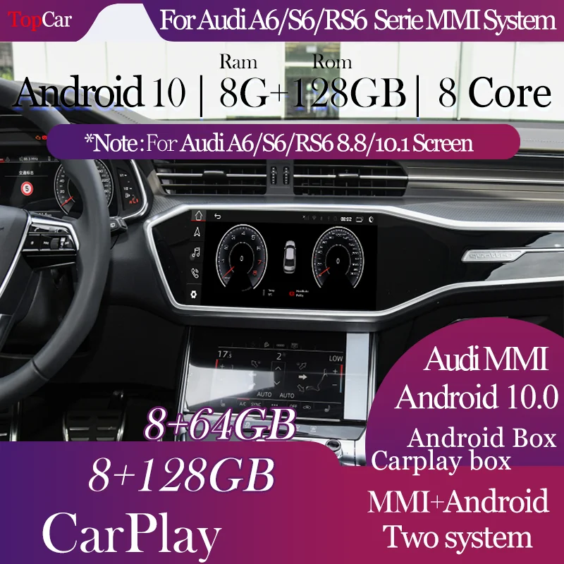 

Hualingan Android play CarPlay box Android box для Audi A6/A7/A8/R6/R7/r8/RS6/RS7/RS5/Q7/Q8 2018-today