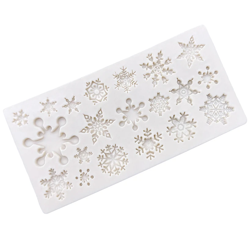 Snowflake Silicone Sugarcraft Mold Resin Tools Cupcake Fondant Cake Decorating Tools