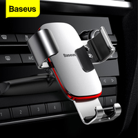 Baseus Gravity Car Phone Holder Universal Auto Air Vent Mount Clip Mount Holder Stand For iPhone 14 13 Pro XS Max Samsung Xiaomi