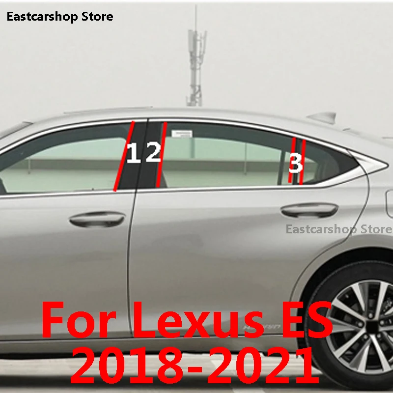 

For Lexus ES ES200 ES260 ES300h Car Door Central Window Middle Column Decoration Strip PC B C Pillar Cover 2021 2020 2019 2018