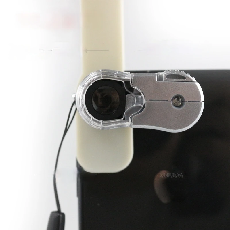 Portable Pocket Mini Microscope Phone Magnifier Jewelry Identification Rosewood Magnifying Glass