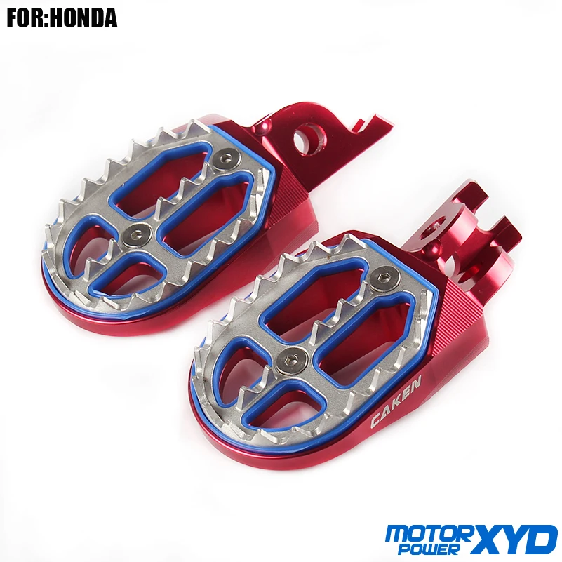 

Red CNC Billet MX Foot Pegs Rests Pedals Footpegs Fit For honda CRF450R CRF450 CRF250 CRF250x CR125/250 Motorcycle