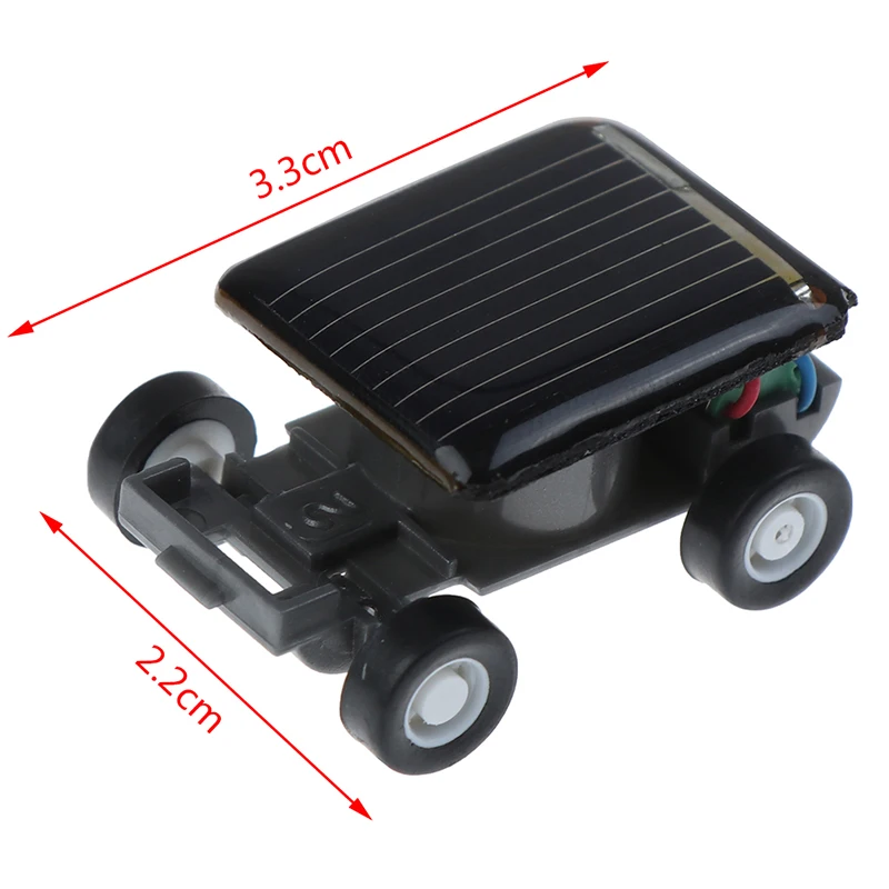 Mini coche de juguete con energía Solar para niños, dispositivo de energía Solar más pequeño, juguete educativo de corredor, juguete de energía Solar para niños, 1 unidad