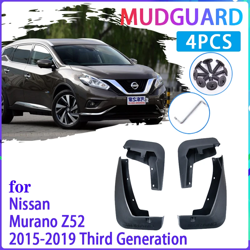 

4 PCS Car Mud Flaps for Nissan Murano Z52 2015~2019 2016 2017 2018 Mudguard Splash Guards Fender Mudflaps Auto Accessories