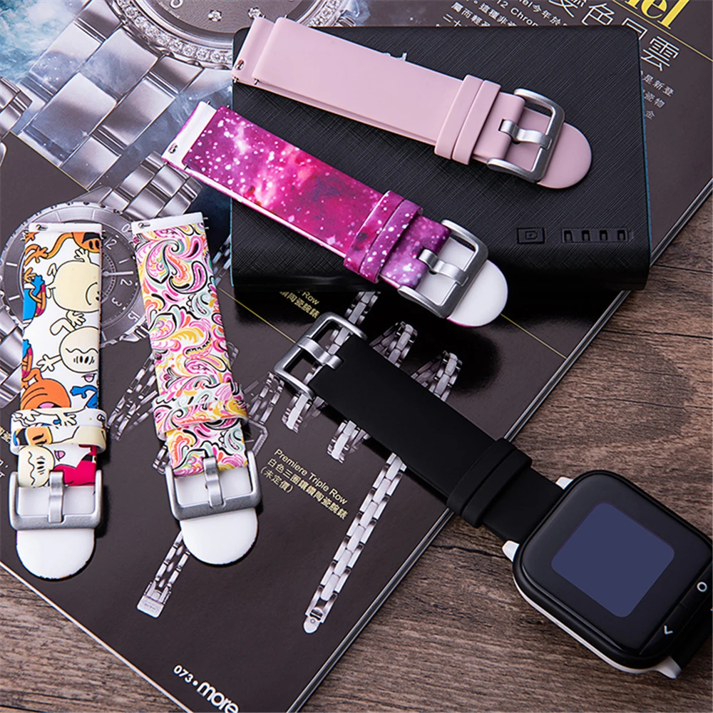 20MM Children Watch Strap Replacement Cartoon Watch Band Belt for Galaxy Watch Active/ Honor Watch SE/Garmin Vivomove Smartwatch