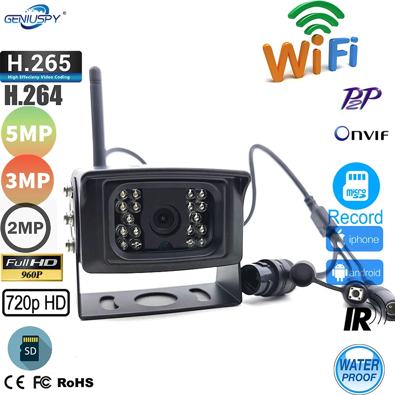 

940nm Narrowba led 5MP 3MP 2MP 1.3MP 1MP Wireless P2P Wifi IP Outdoor TF card Night Vision Bus Taxi Excavator Camera