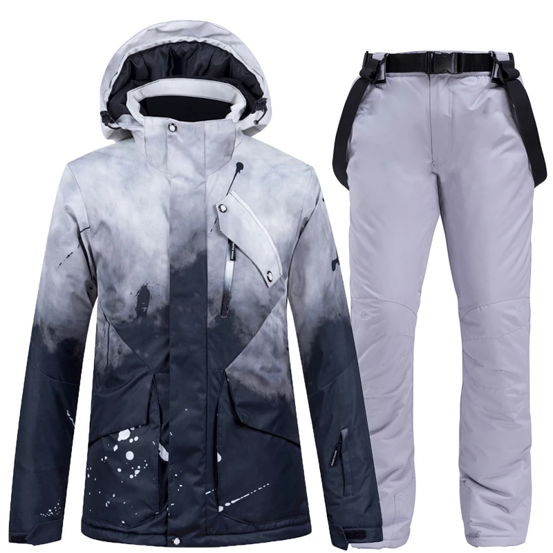 Conjunto de traje de esquí para hombre y mujer, ropa de snowboard, traje de nieve helada, traje deportivo de invierno para exteriores, ropa